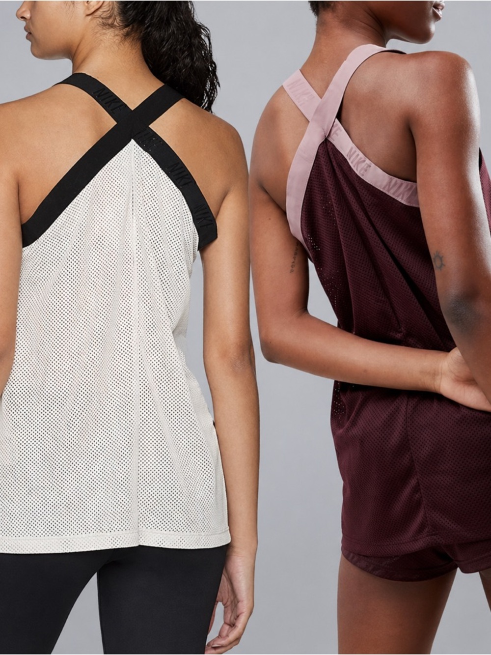 NEW Nike LOT OF 2 Elastika Mesh Training Tank Tops Loose DRI-FIT Medium *Read*